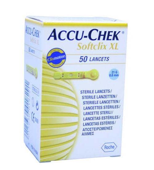 ROCHE DIAGNOSTICS DEUTSCHLAND Accu-Chek Softclix XL Lancet AP 50 ster. gelbe Lanzetten 0,8mm