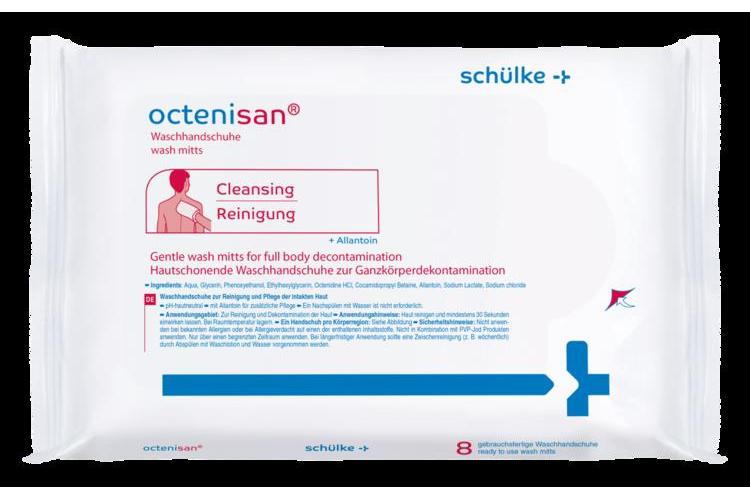 SCHÜLKE & MAYR GMBH Octenisan Waschhandschuhe PK 8 z. Reinigung u. Pflege der Haut