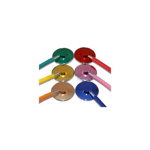 MEGRO Ratiomed Flachkopf Stethoskopf gelb Aluminium-Bruststück 43mm,Schrauboliven