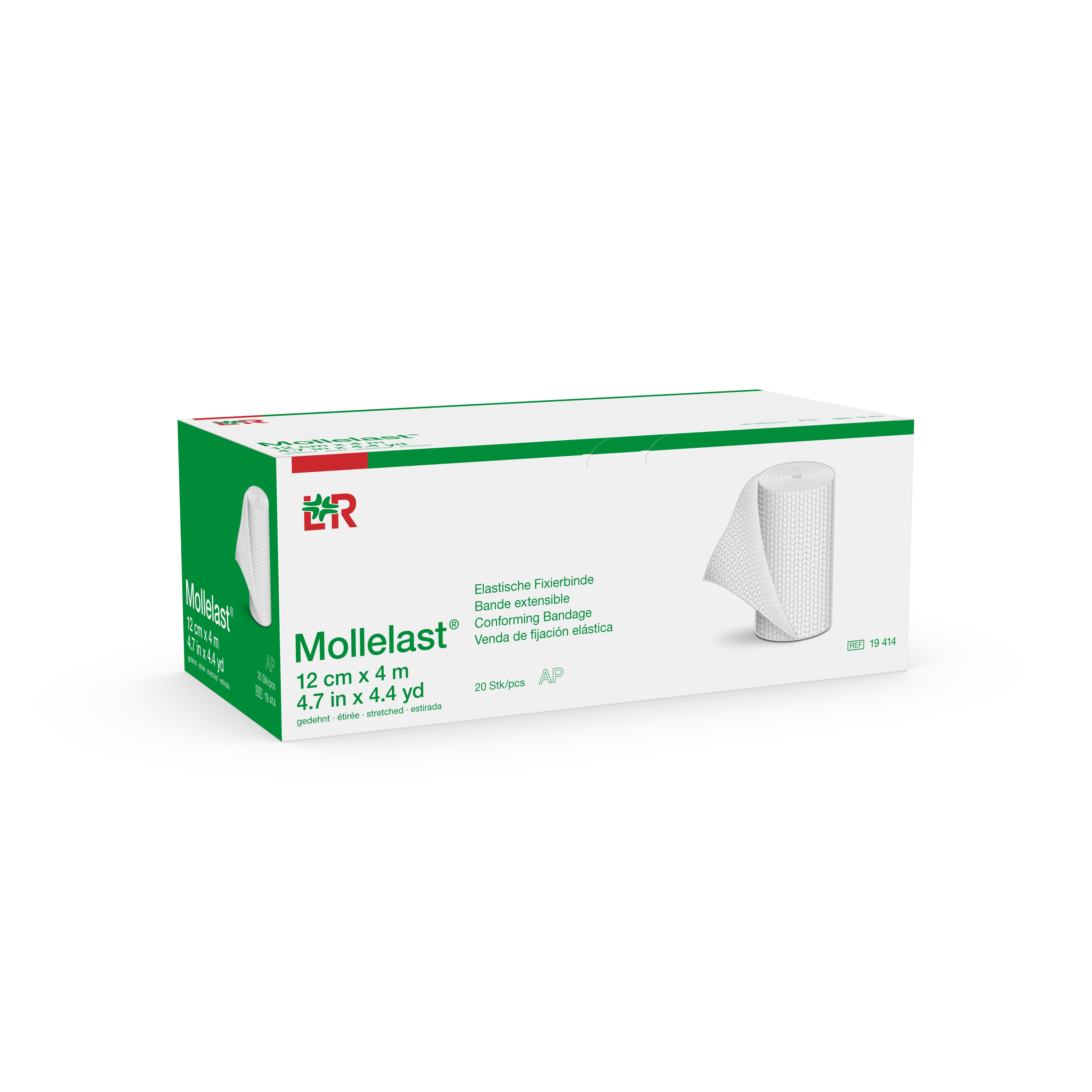 Lohmann & Rauscher International GmbH & Co. KG Mollelast elastische Fixierbinde 12cmx4m, 20 St.lose im Kt. - Bild 2