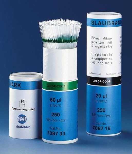 Mikropipetten Blaubrand, intraMARK Dose à 250 St. Marke b. 50µl