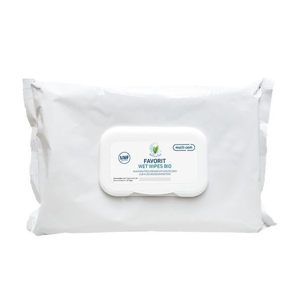 Favorit Wet Wipes Bio sensitive fresh PK 6 Flowpack à 80 Tücher 30x22cm