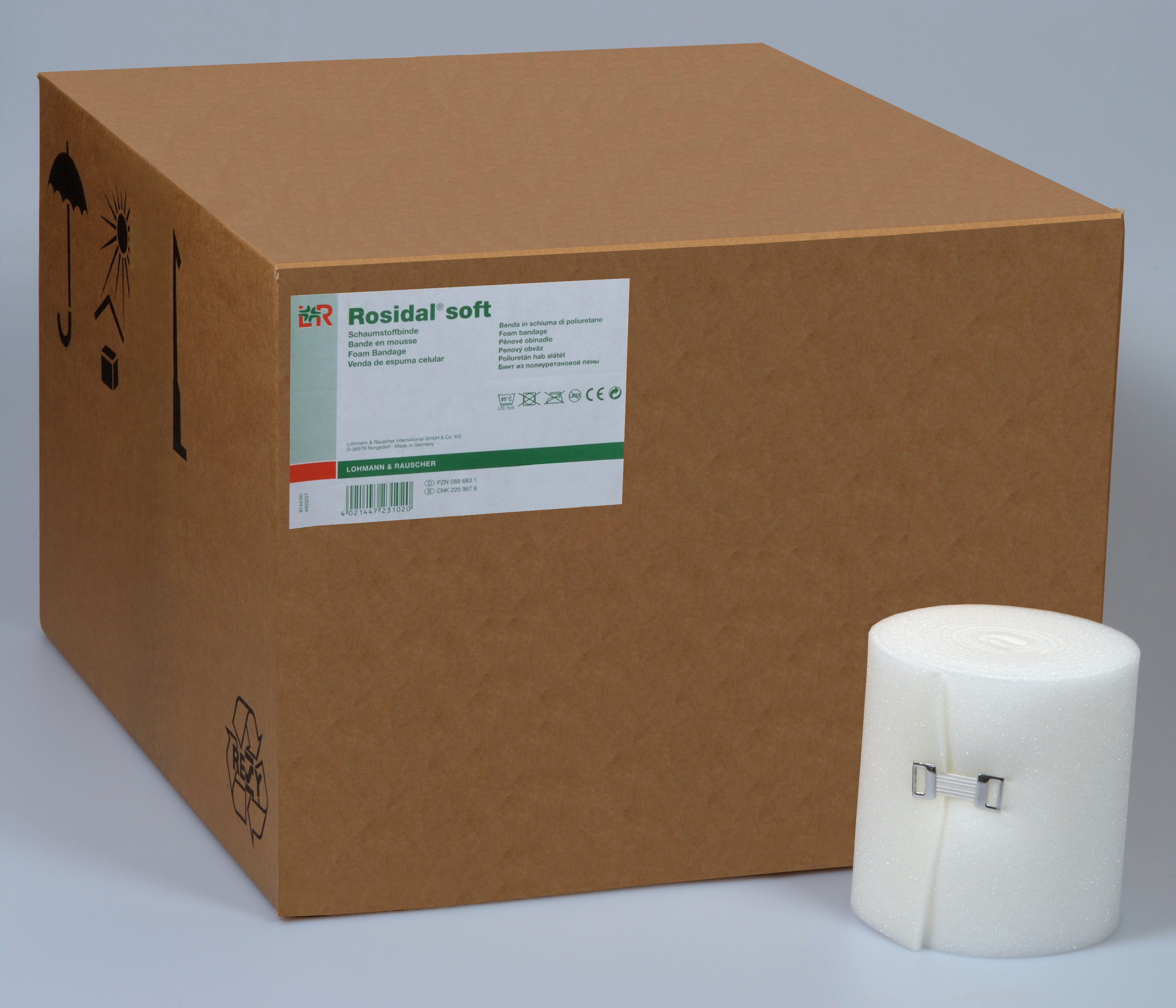 Rosidal soft Schaumstoffbinde 10cmx0,3cmx2,5m, lose im Kt., 36 Stk.