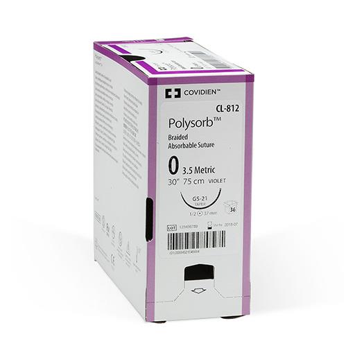 Medtronic, Inc. Polysorb 3/0 ungefärbt SL822 AP 36 C-13 75cm - Bild 2