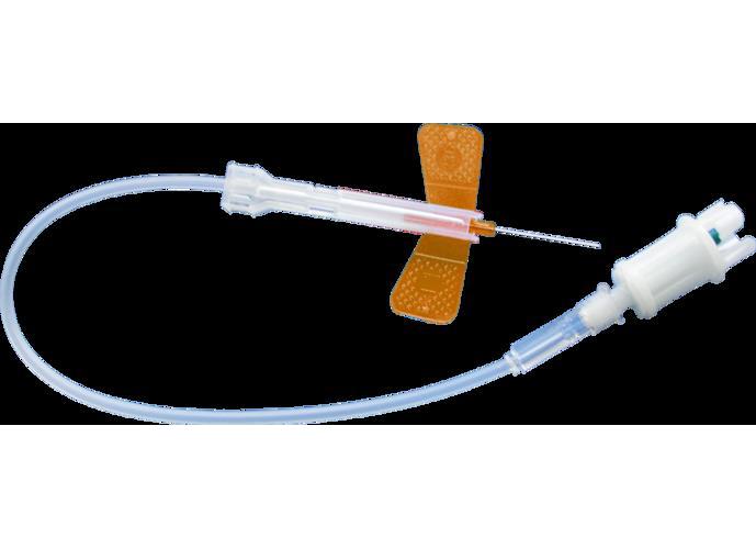 Safety-Multifly-Kanülen Nr.20 orange 25G AP 120 0,5x19mm, mit langem Schlauch