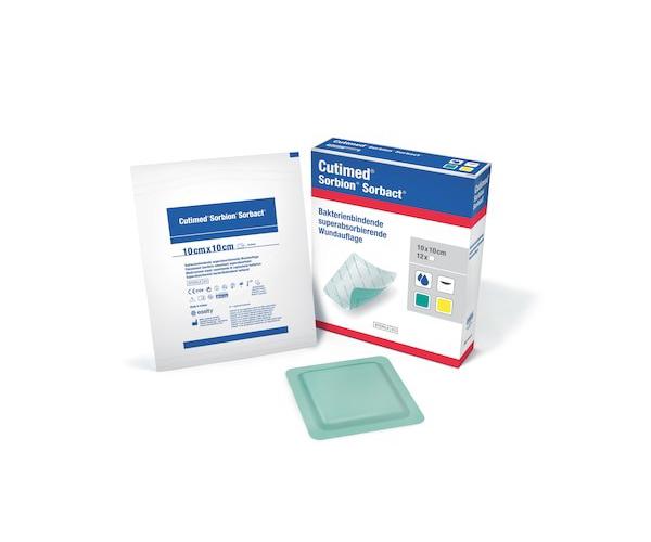 Cutimed Sorbion Sorbact 20x30cm PK 12 bakterienbindende Wundauflage