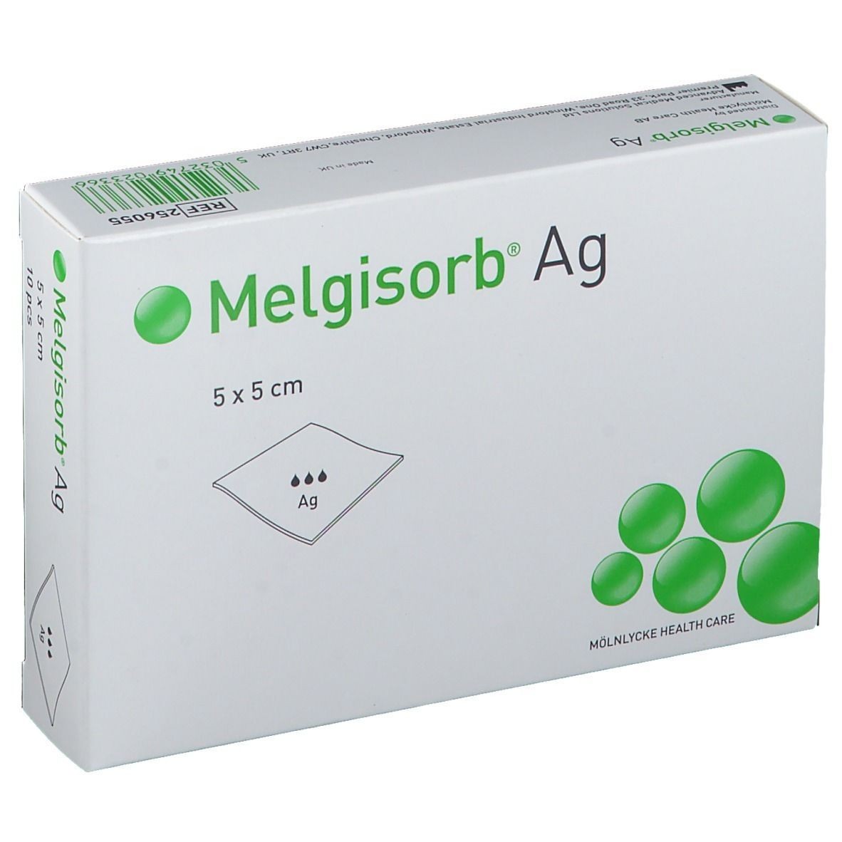 Melgisorb AG 3x44cm Tamponade AP 10 antimikrobieller Alginatverband