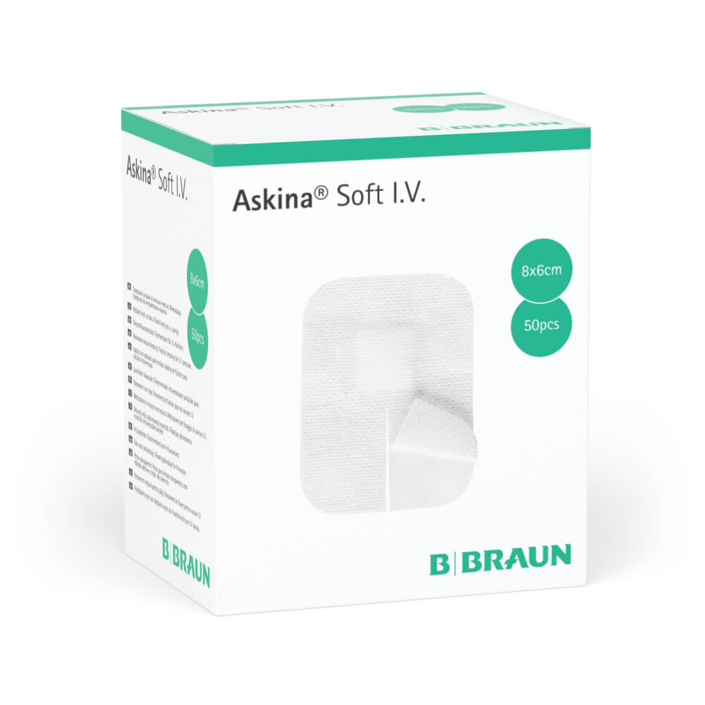B. Braun Melsungen AG Askina Soft I.V. 6 cm x 8 cm 50 Stück hypoallergener Kanülenfixierverband - Bild 2