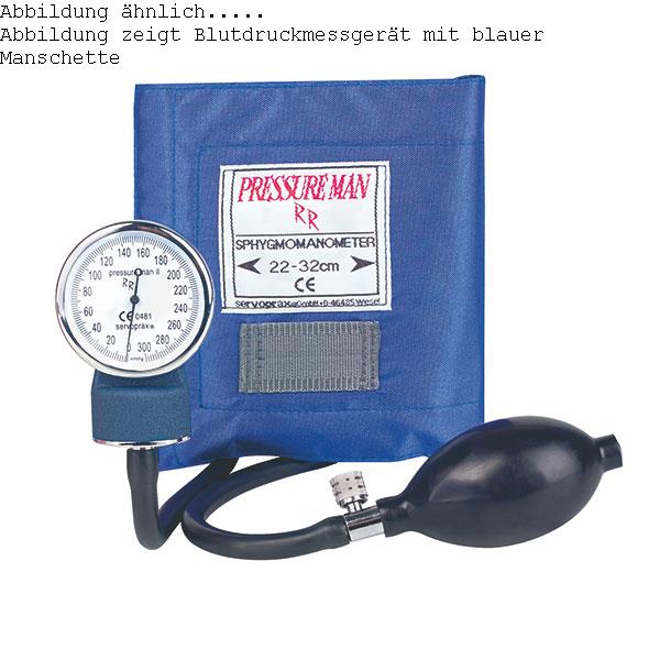 servoprax GmbH Pressure Man II Import Blutdruckmessg. Economy Metallgehäuse 50mm, Mansch.rot