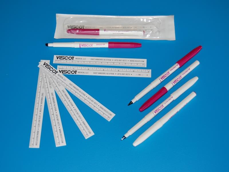 Viscot Skin Marker fein m. cm-Maß AP 50 einzeln steril, abriebfest