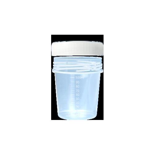 Sarstedt AG & Co. KG Becher 100ml mit Verschluss AP 5x50 mit Graduierung, PP