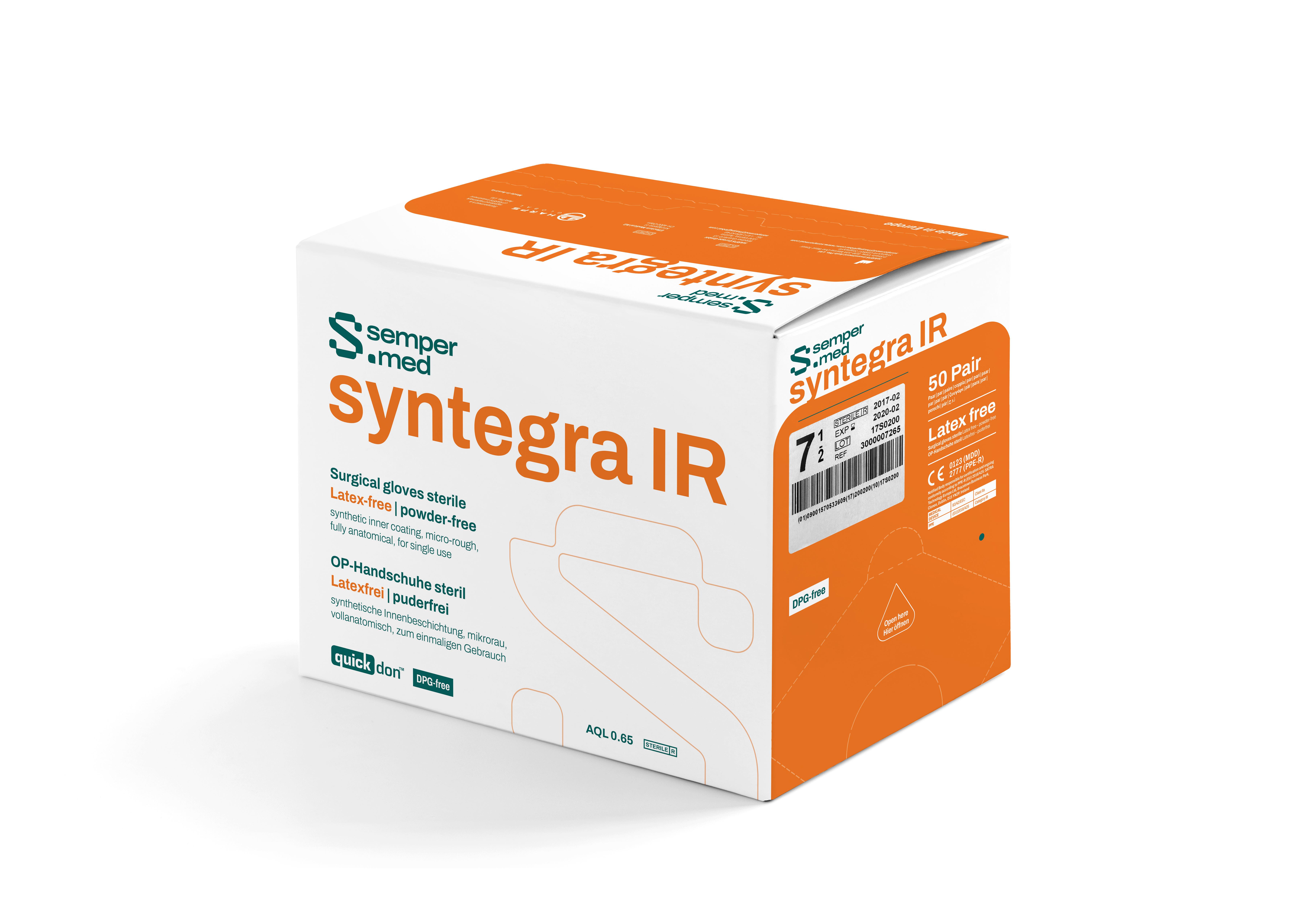 HARPS INVESTMENT ASIA PTE. LTD. Sempermed Syntegra IR OP-Handschuh polyisopren, pf, ib, Gr. 7, 50 Paar - Bild 2