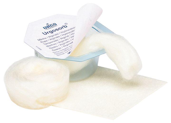 Urgosorb 5 x 5cm Calcium-Alginat AP 10 mit Hydrokolloid