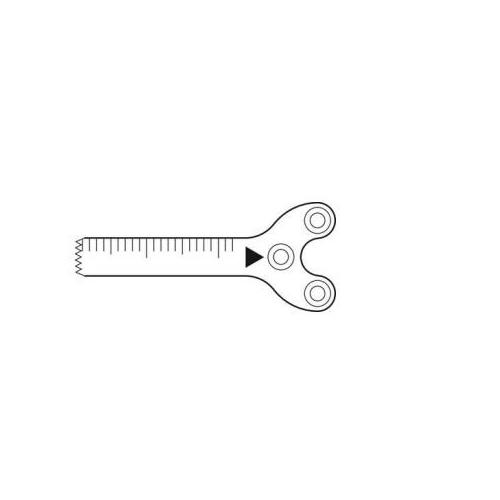 Aesculap Sagittales Sägeblatt PK 5 25mmx5mm, Schnittspalt 0,7mm