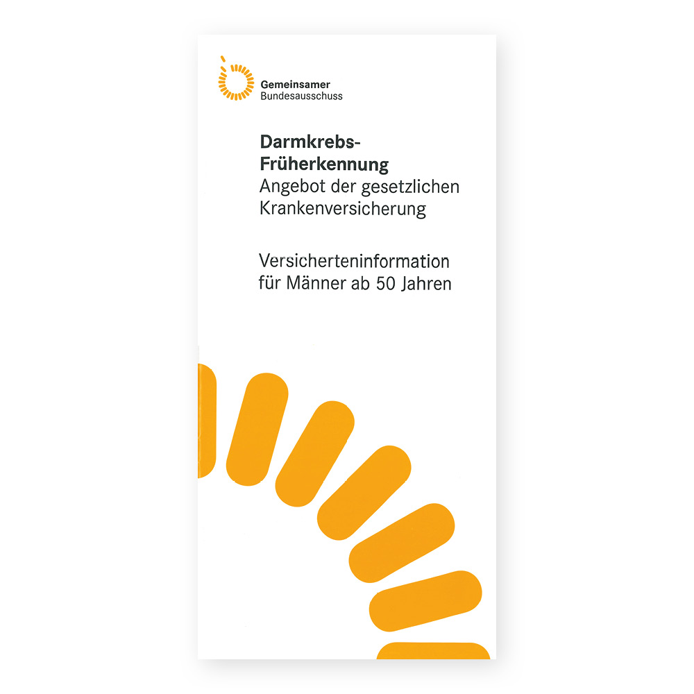 Patienteninfo „Darmkrebs Früherkennung Männer“