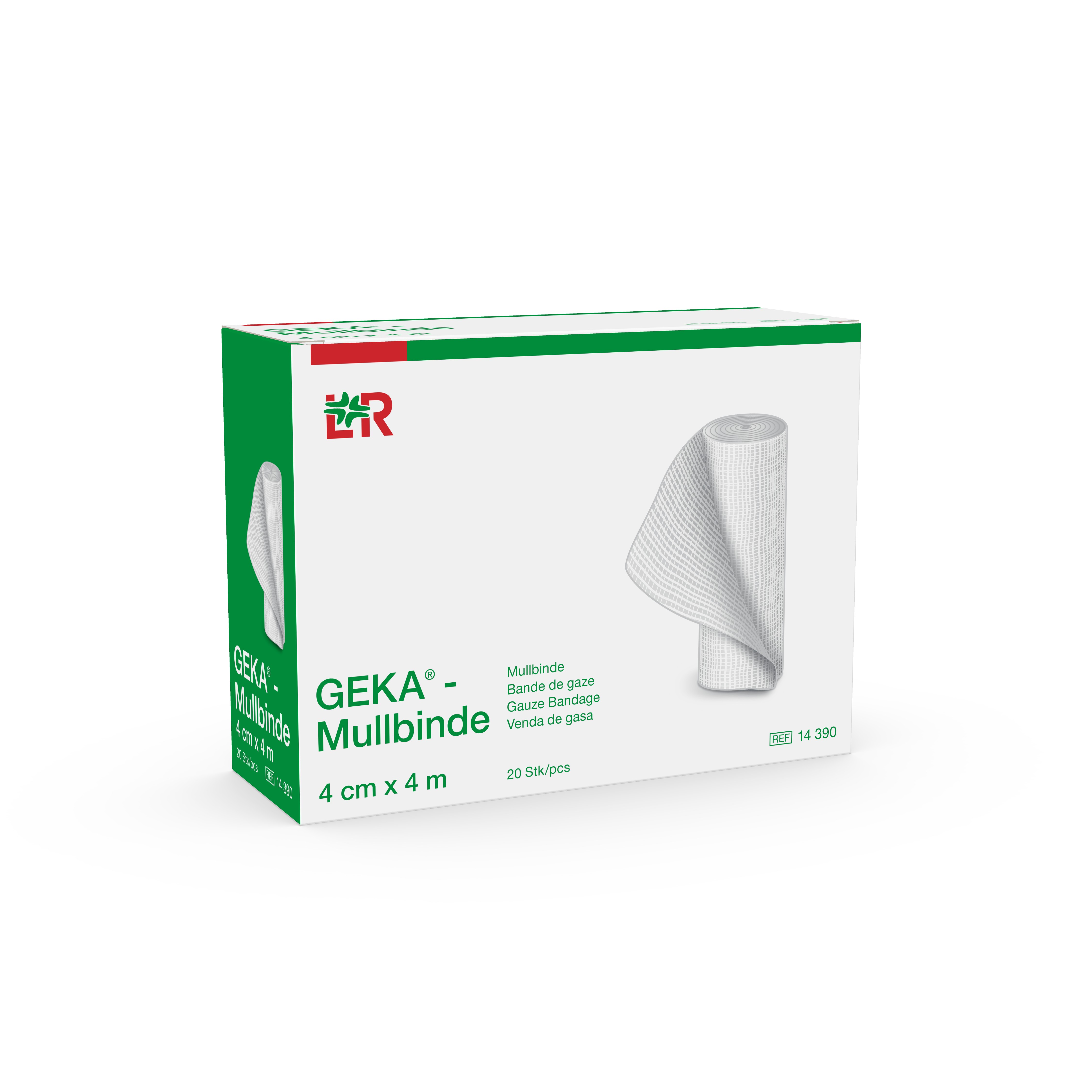 Lohmann & Rauscher International GmbH & Co. KG GEKA-Mullbinde 4cmx4m, einzeln verpackt, 20-fädig - Bild 2