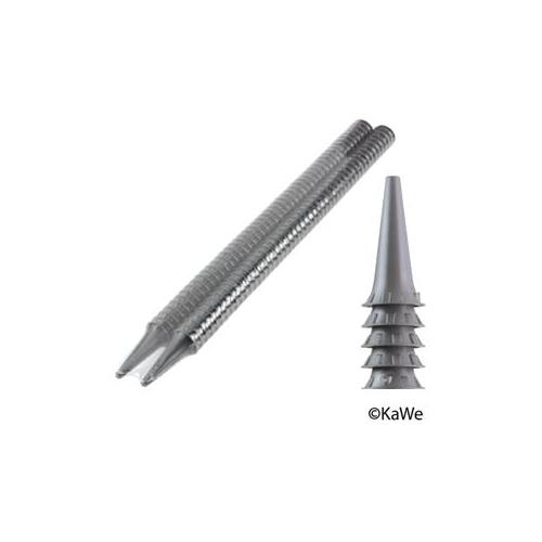 KIRCHNER & WILHELM (KIRC) Einweg-Ohrtips 4,0mm anthrazit PK 100, gesteckt gepackt