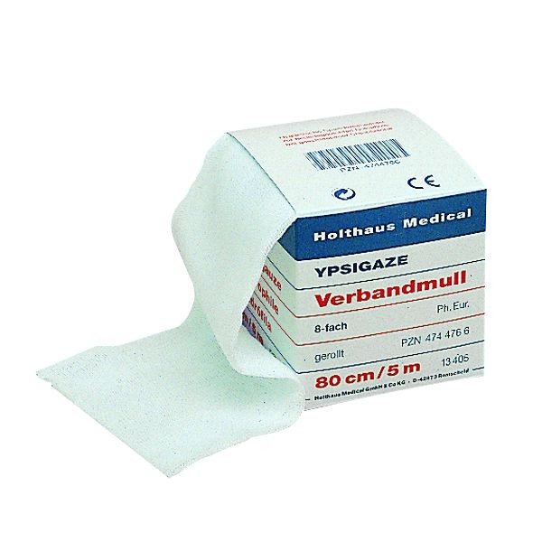 Ypsigaze V-Mull 10cm x 80cm gerollt 8fach