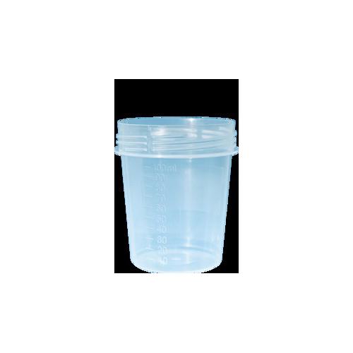 Schraubbecher 100ml, PP AP 50, mit Graduierung, ohne Deckel