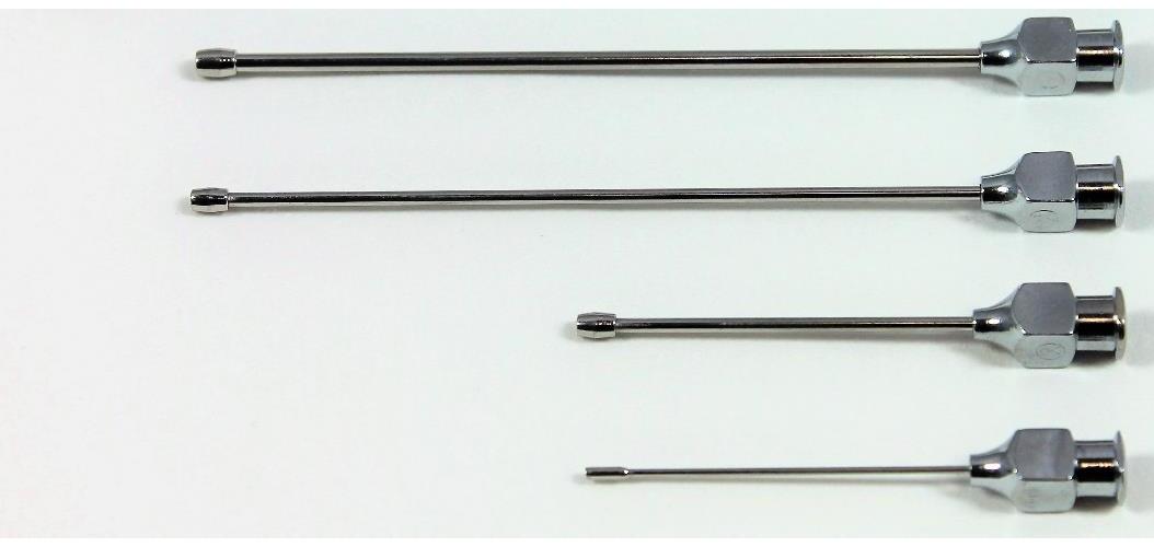 Applimed S.A. Einmal-Knopfkanülen steril 1,0mm AD AP 100 100mm Arbeitslänge 115mm Gesamtl.