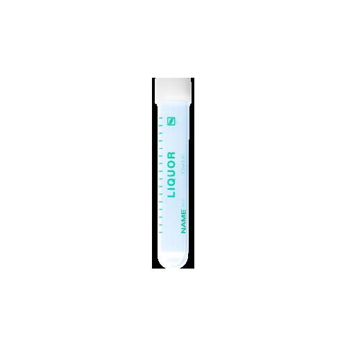 Schraubröhre PP 92x15,3mm steril AP 500 10ml, m. grünem Druck "Liquor"