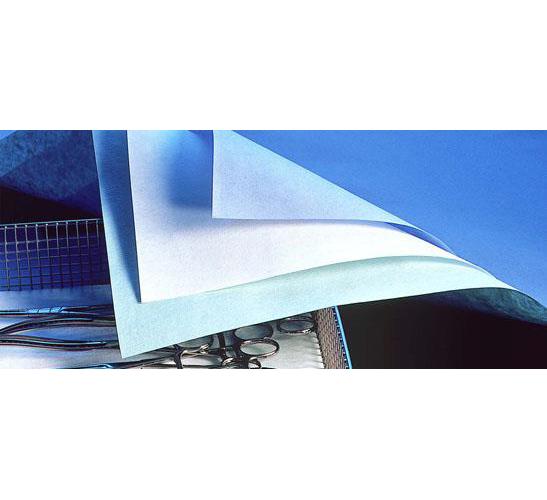 Sterikrepp 75x75cm grün AP 250 in Lagen