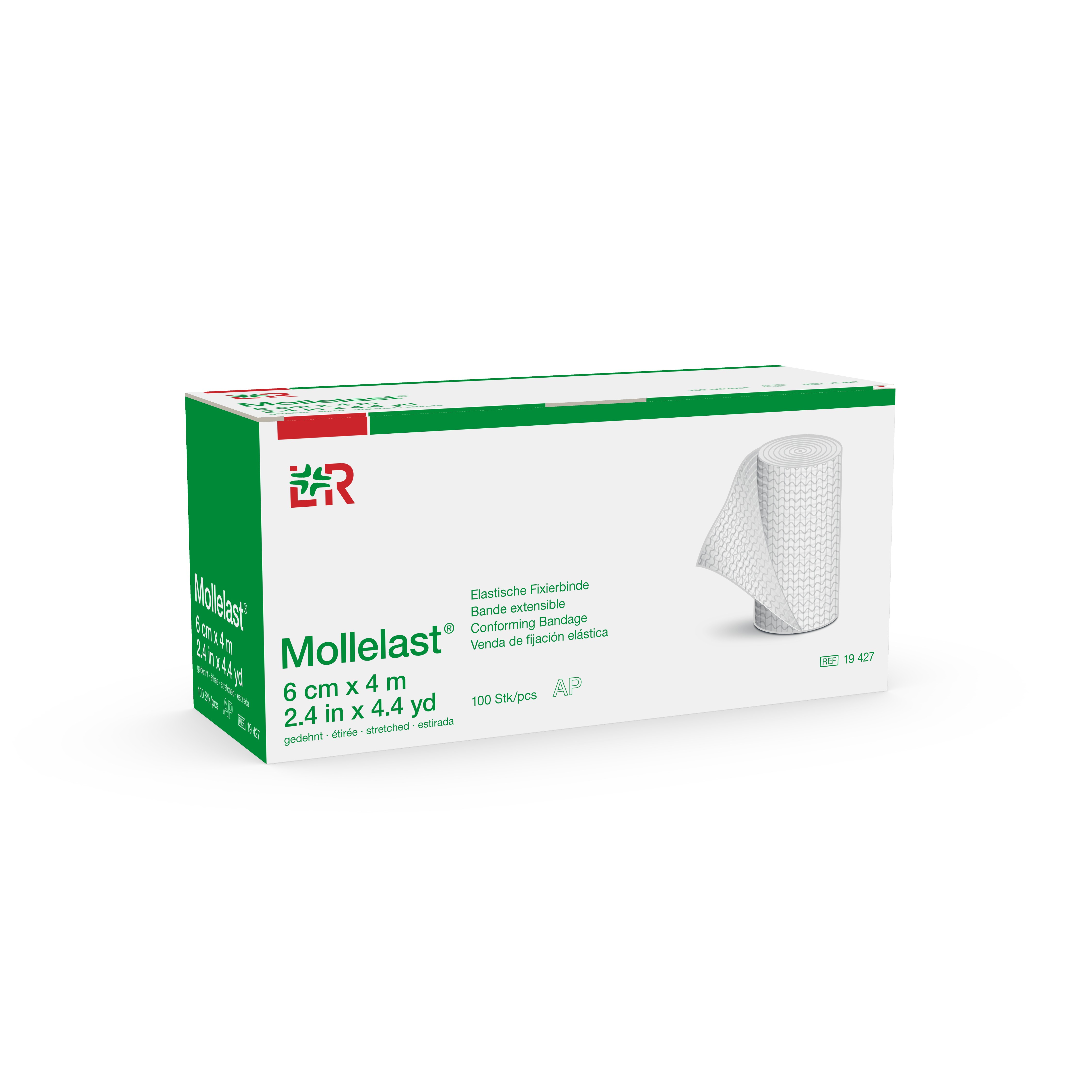 Lohmann & Rauscher International GmbH & Co. KG Mollelast elastische Fixierbinde 6cmx4m, lose im Kt., 100 Stk. - Bild 3