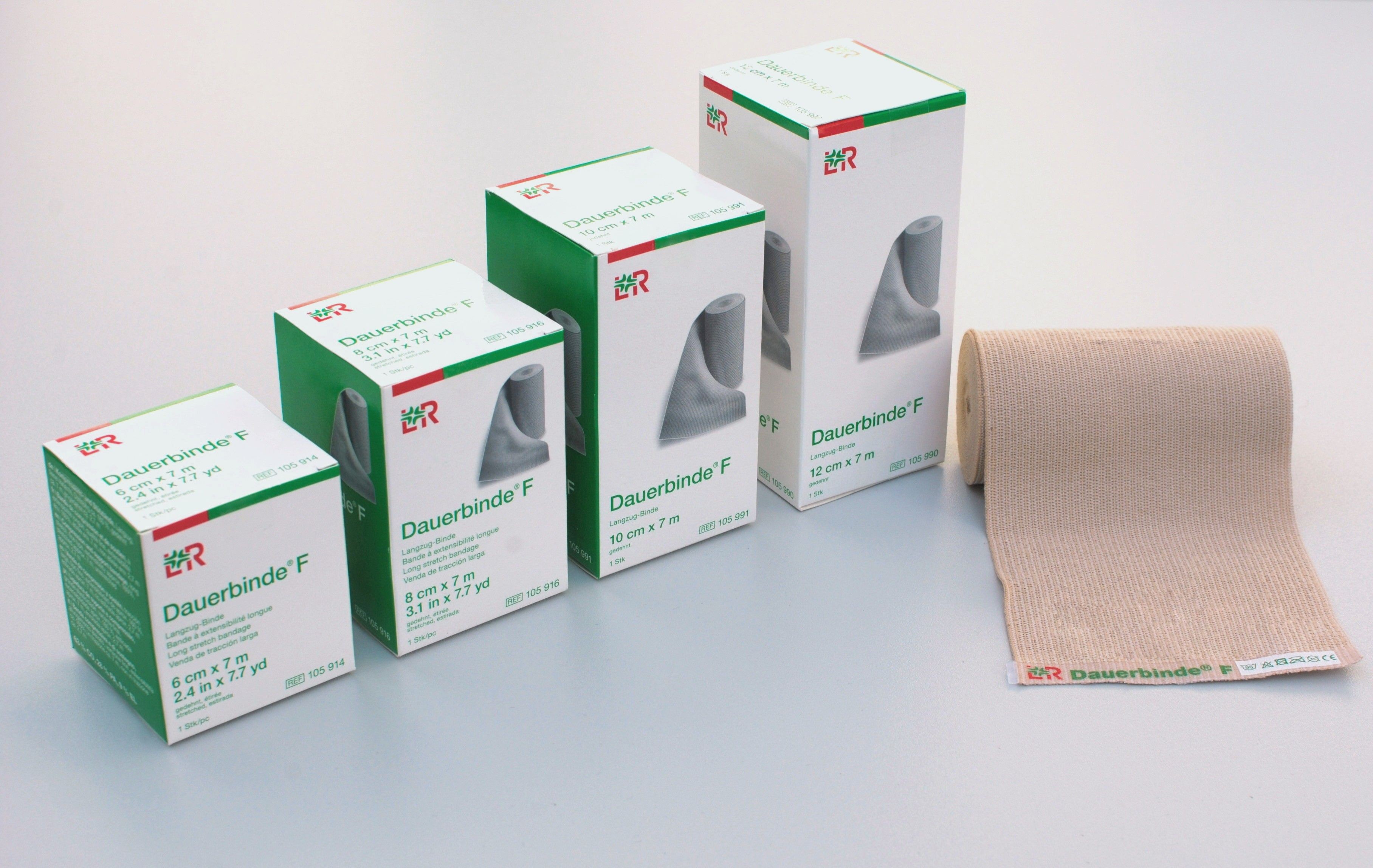 Dauerbinde F Langzugbinde 8cmx7m, einzeln verpackt