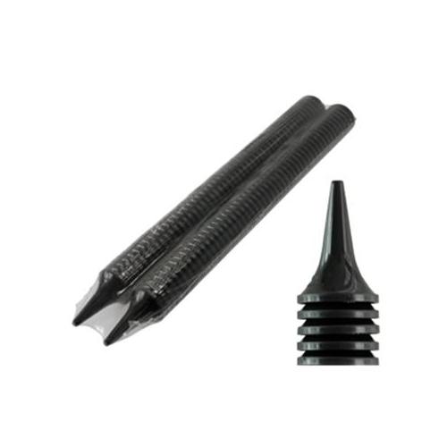 KIRCHNER & WILHELM (KIRC) Einweg-Ohrtrichter 4,0mm schwarz PK 100, gesteckt abgepackt