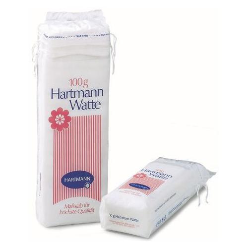 Hartmann Watte 50g 100% Baumwolle, Zickzack-Lagen