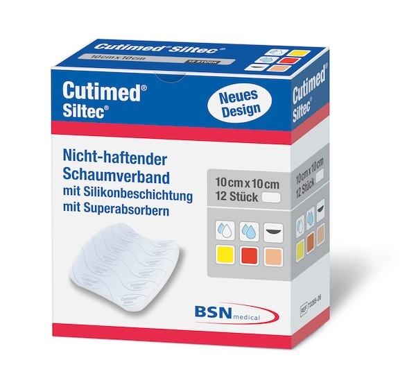 Cutimed Siltec 5x6cm AP 12 Silikon-Schaumverband