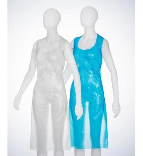 AMPRI HANDELSGESELLSCHAFT MBH Med Comfort PE-Schürze light W-Block PK 50 weiß, 75x140cm