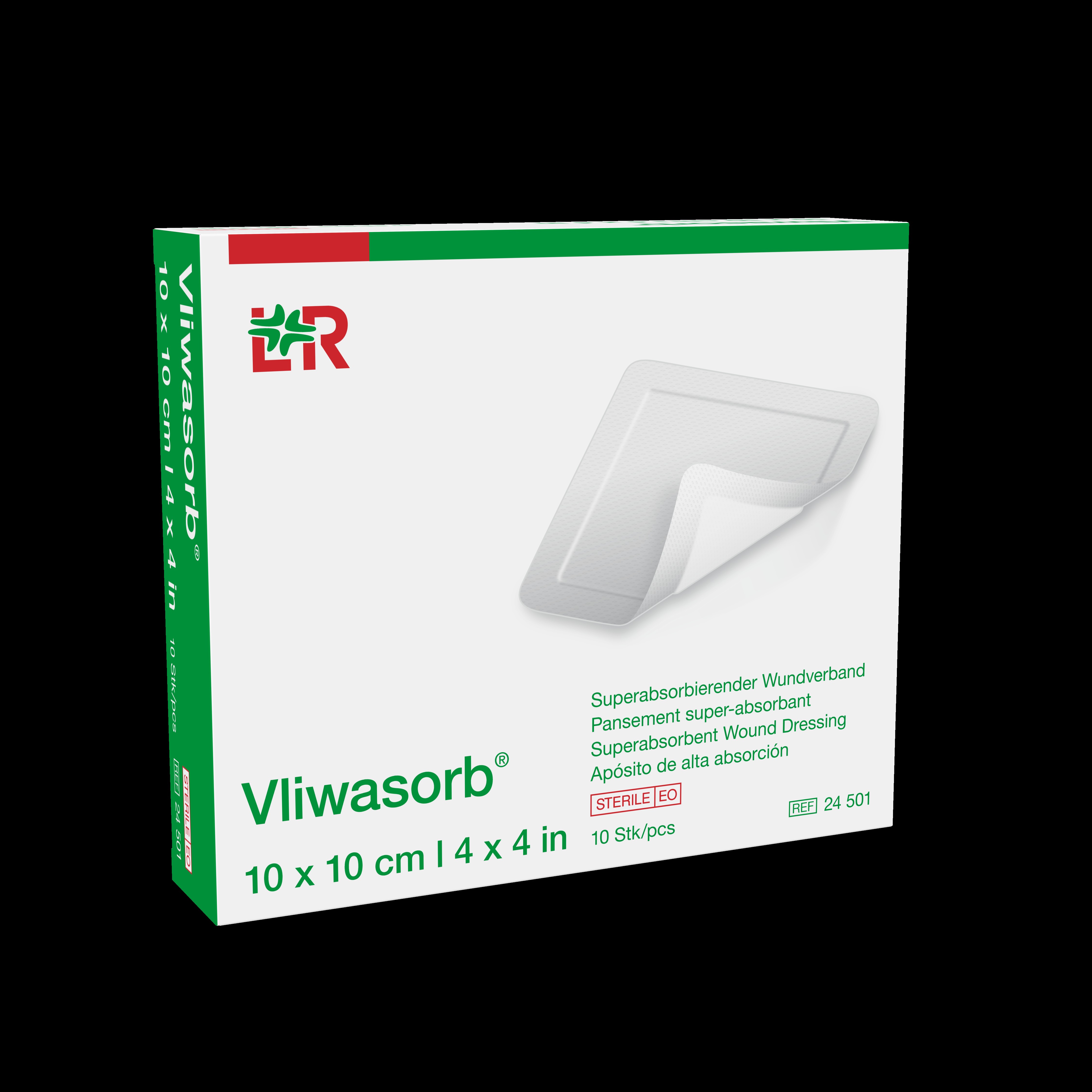 Lohmann & Rauscher International GmbH & Co. KG Vliwasorb superabsorb. Wundverband steril, 10x10cm, 10 Stück