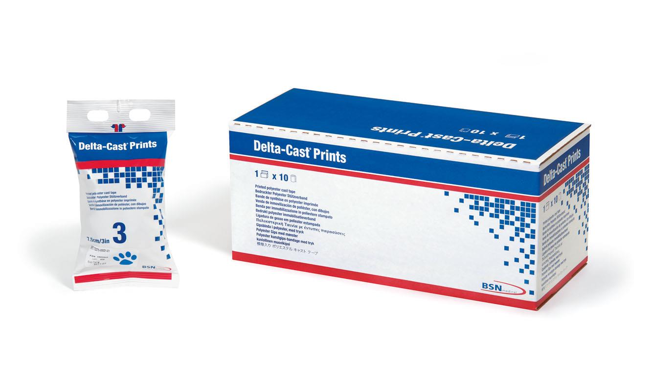 BSN medical GmbH Delta-Cast Prints Mischpack 7,5cm x 3,6m PK 10 semirig. Stützverb.glasfaserf - Bild 2