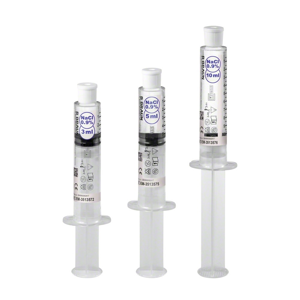 Omniflush NaCl 0,9% 10ml in 10ml PK 100 vorgefüllte Spülspritze