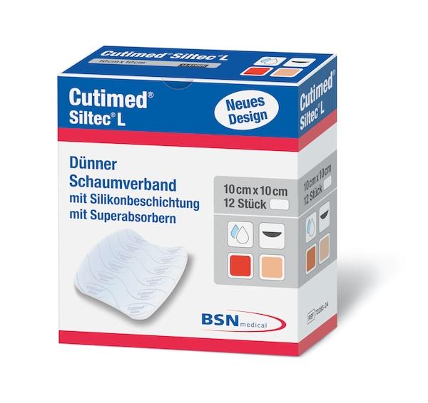 BSN medical GmbH Cutimed Siltec L 10x10cm AP 12 dünner Silikon-Schaumverband