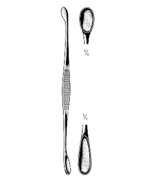 Scharfer Löffel nach Volkmann 14cm 1/1