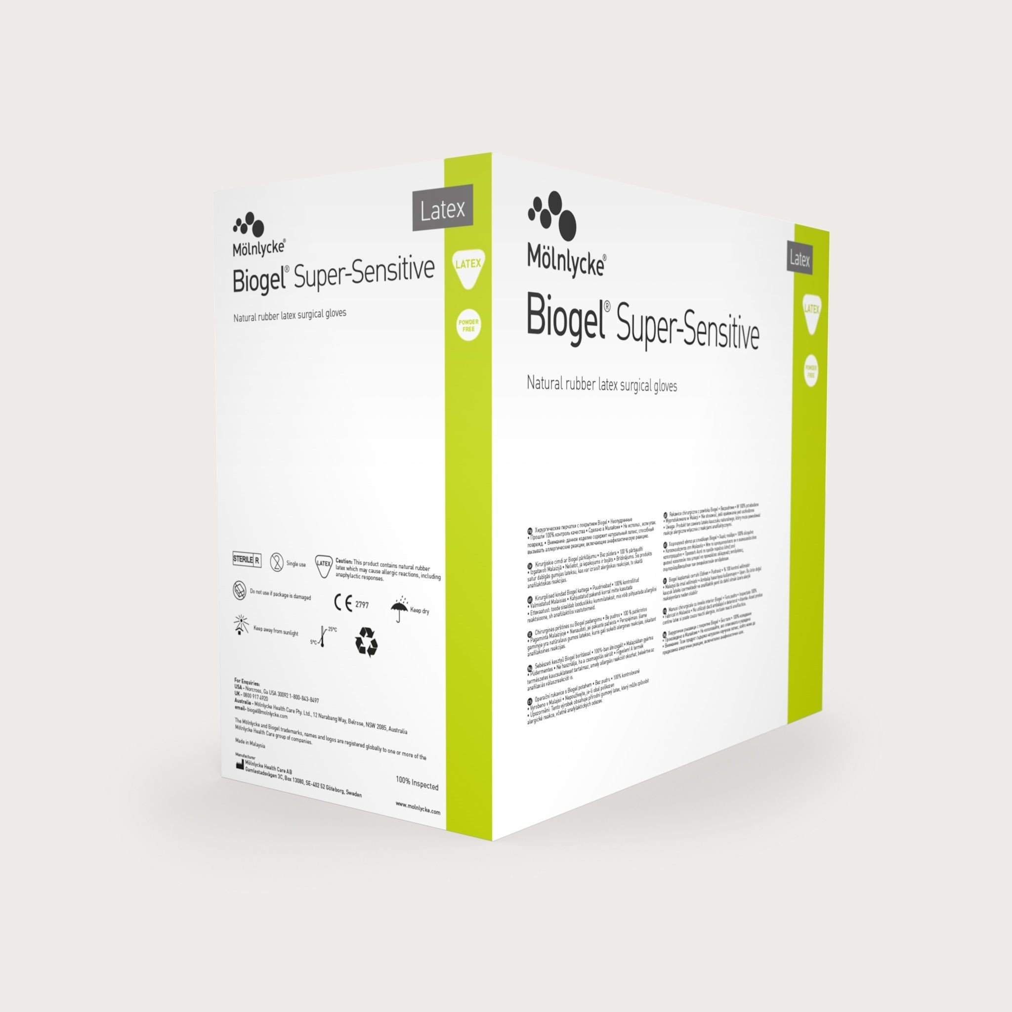 Biogel Super-Sensitive Gr.6,5 PK 50 puderfrei, extra dünn