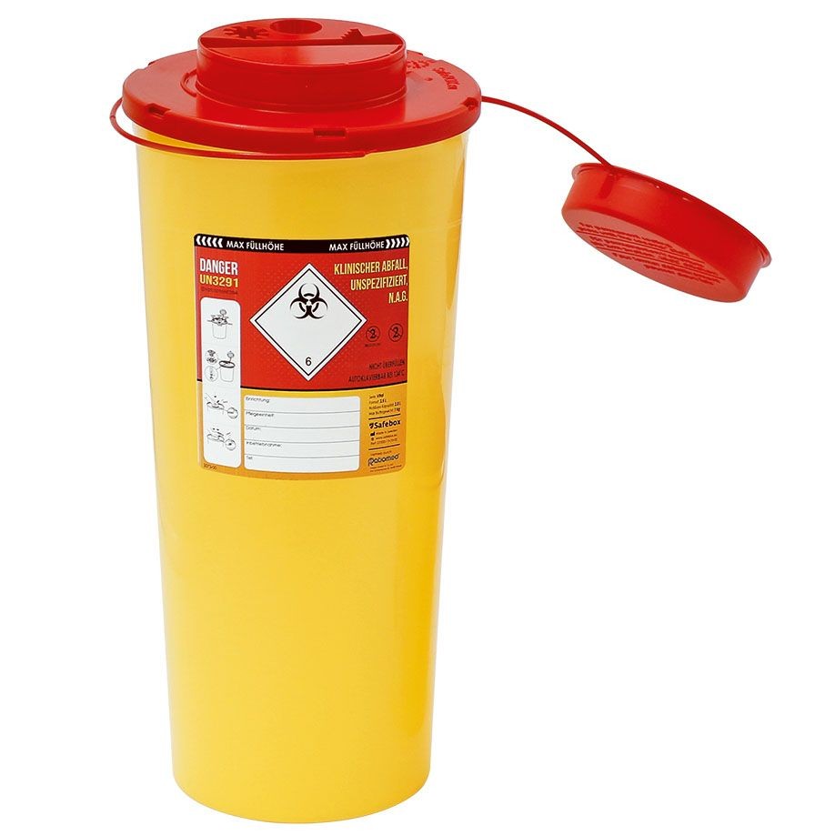 Kanülenabwurfbehälter ratiomed Safe-Box 3,5 L, für Spritzen, Kanülen, Skalpelle