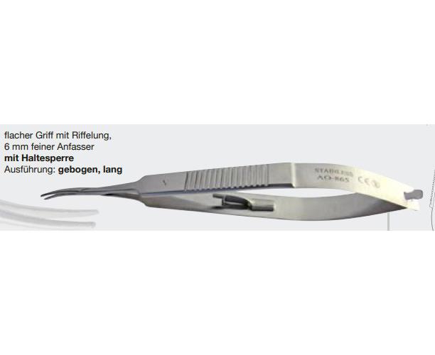 Scilo Nadelhalter CASTROVIEJO gebogen PK 20 Länge 145mm, steril