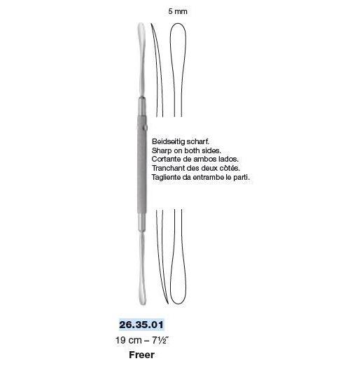 Medicon eG FREER Rasparatorium scharf/scharf 5mm 19cm