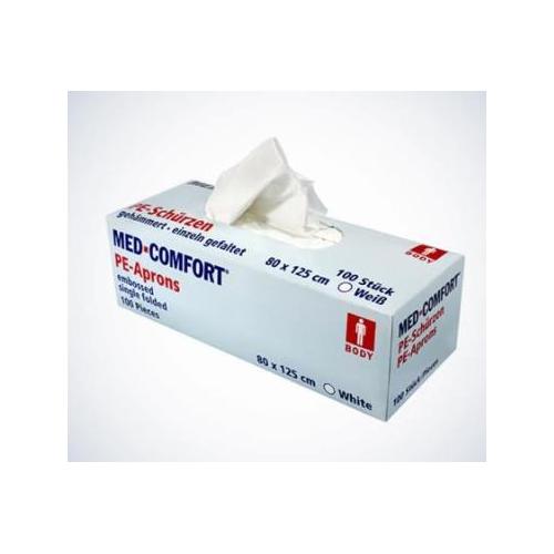 AMPRI HANDELSGESELLSCHAFT MBH Med Comfort PE-Schürze light in der Box AP 100 weiß, 80x125cm
